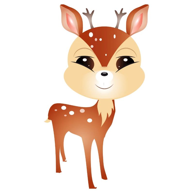 mignon petit chevreuil avec de grands bois