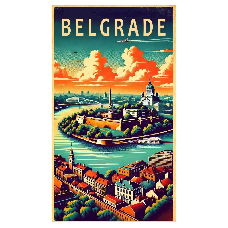 Design rétro de Belgrade, Serbie