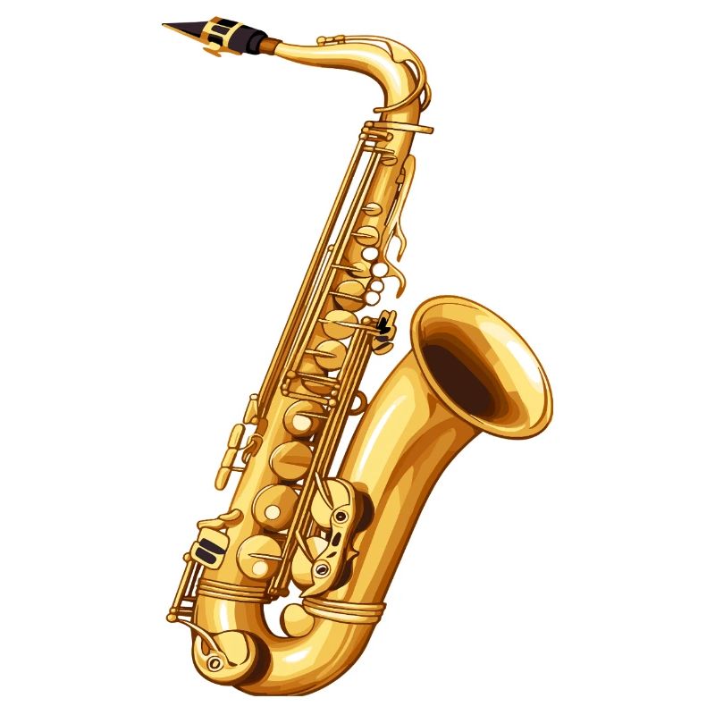Motif du saxophone doré