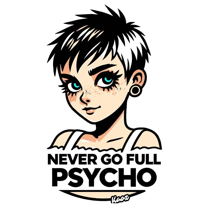 Never Go Full Psycho Portrait Tee