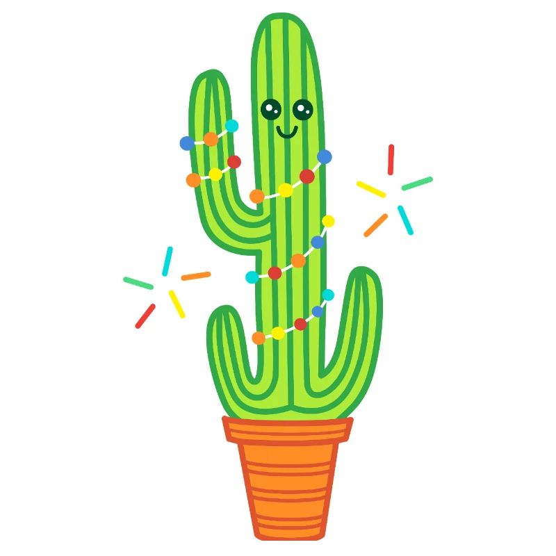 Mignonne bande dessinée Cactus Green