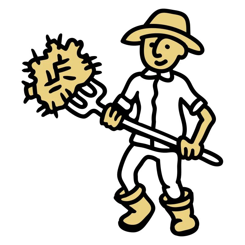 Farmer hay