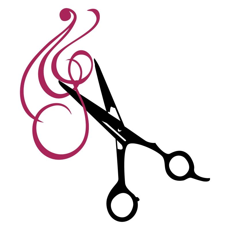 ciseaux de coiffeur et les cheveux bouclés /