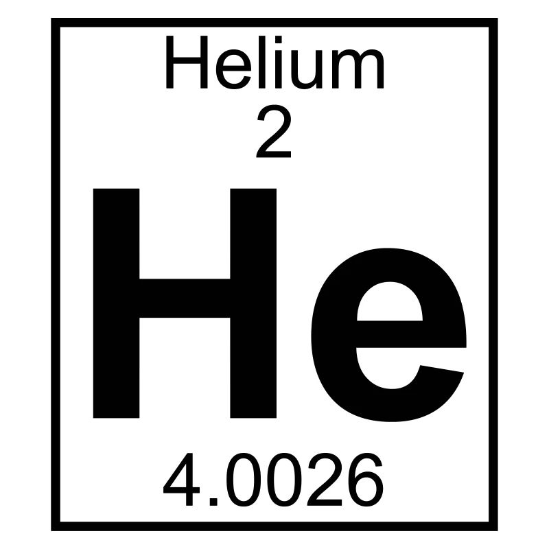 Periodic table element 2 - He (helium) - BIG