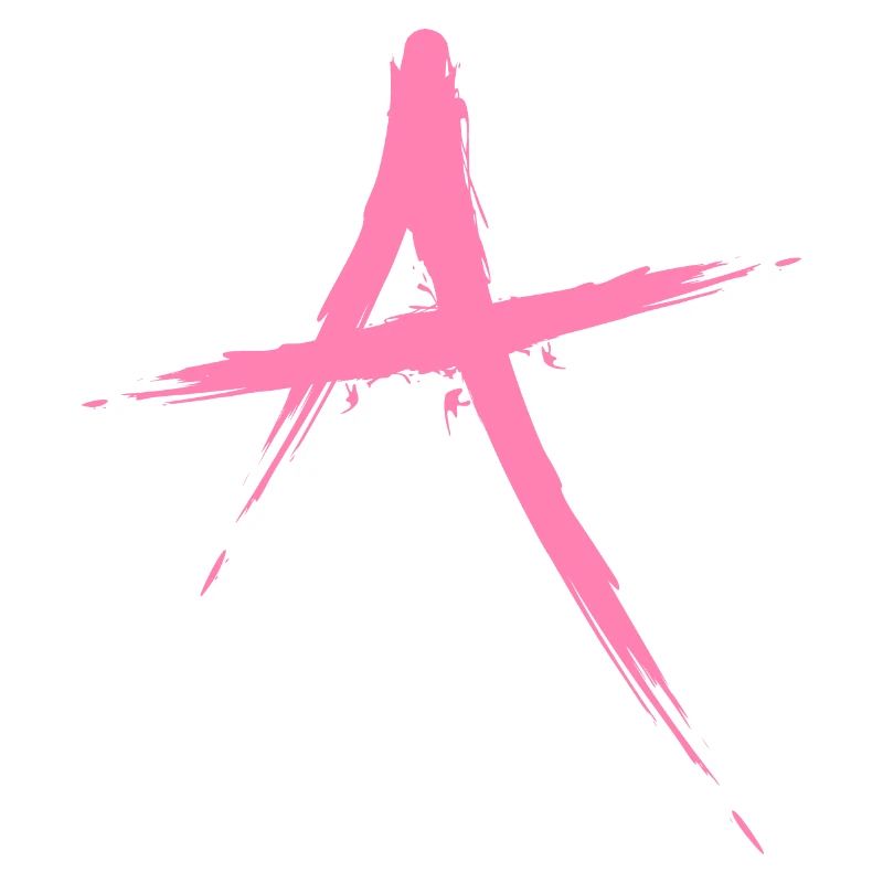 Letter A Design Brush in Pink Pink