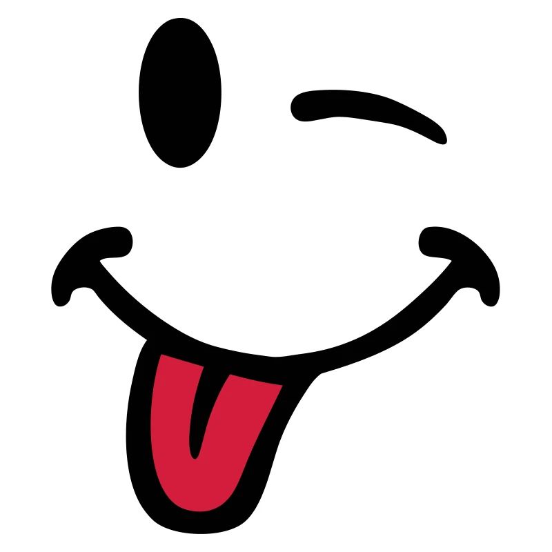 Smiley pulls the tongue 7012