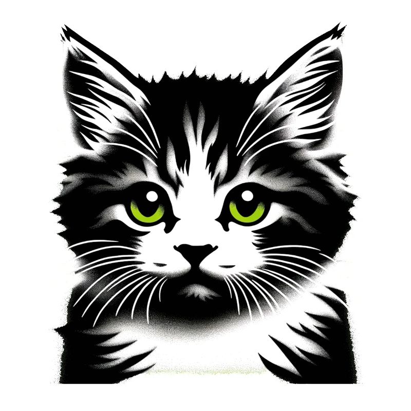 Visage de chat affectueux