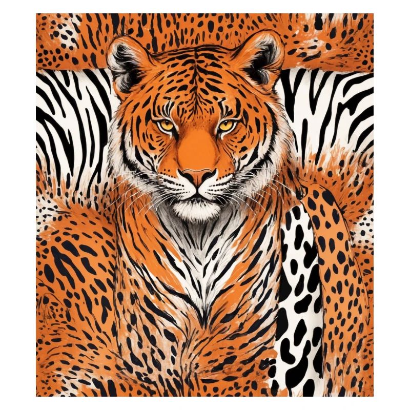 Tiger in an artistic style