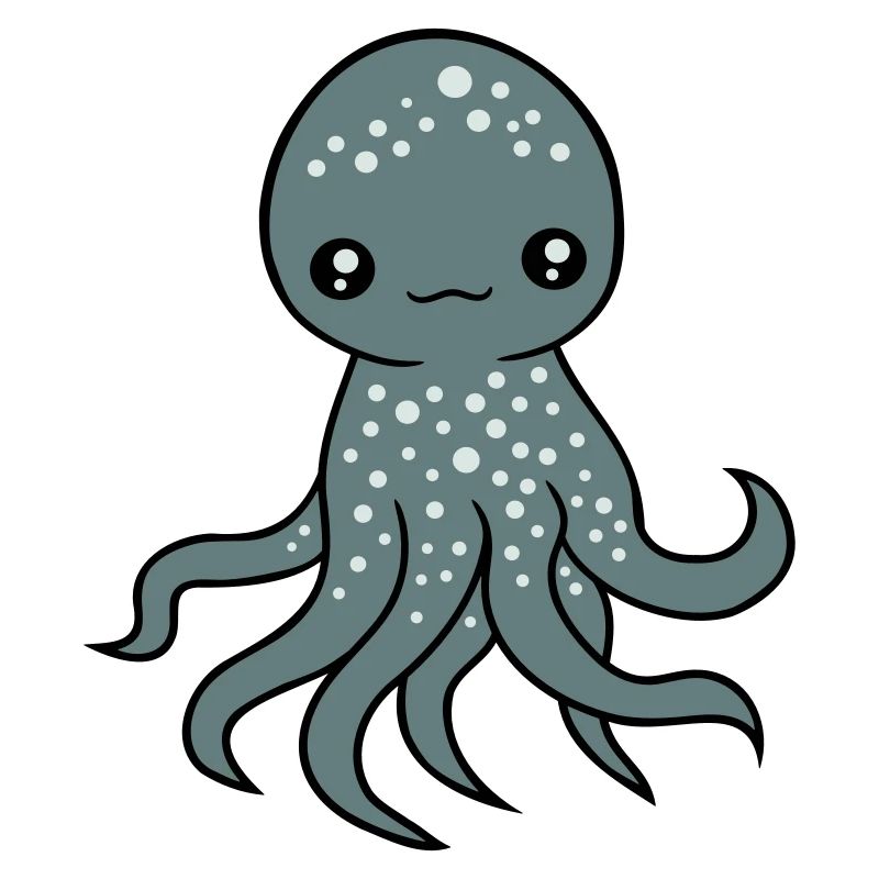 Pieuvre, Pieuvre, Pieuvre, Calmar, Céphalopode, Mignon, Mignon