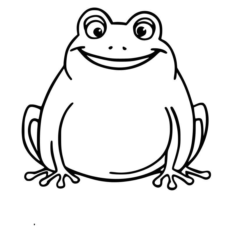 Funny frog as vector illustration
