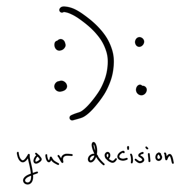 Lächeln oder nicht lächeln - Deine Entscheidung