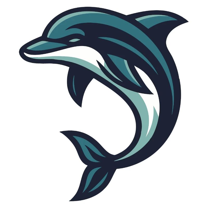 Dolphin jumping wave