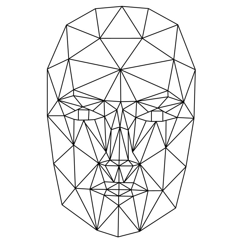 wireframe Visage abstrait