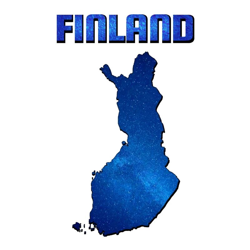 Blue Finland Map