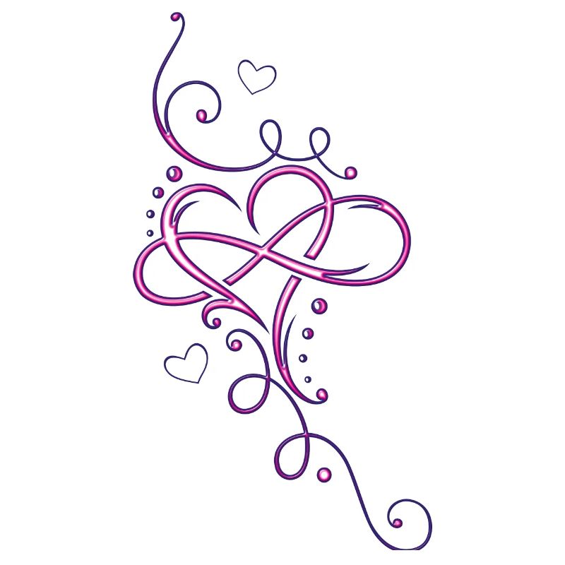 Heart tribal with infinity loop, infinity