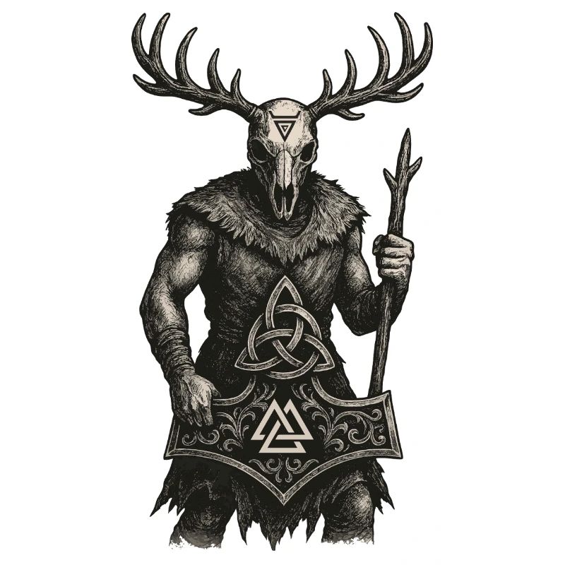 Forest Guardian | Valknut & Mjölnir Totem