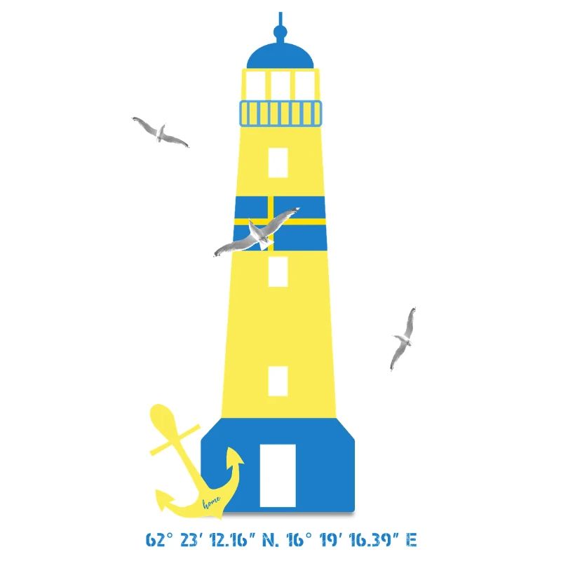 Phare avec mouettes et ancre