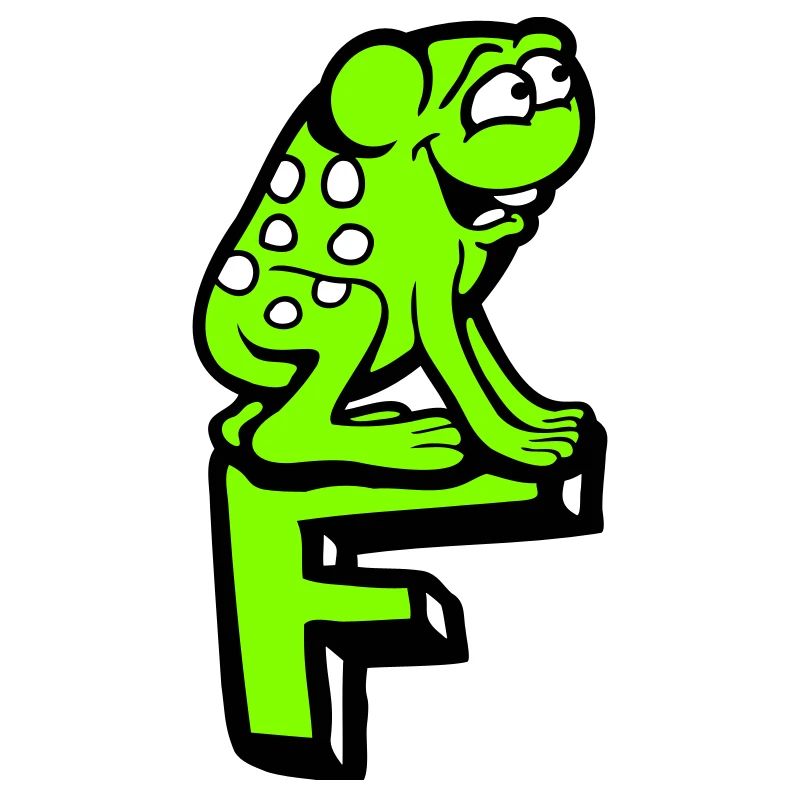 Letter F Frog Toad Name ABC Learning School