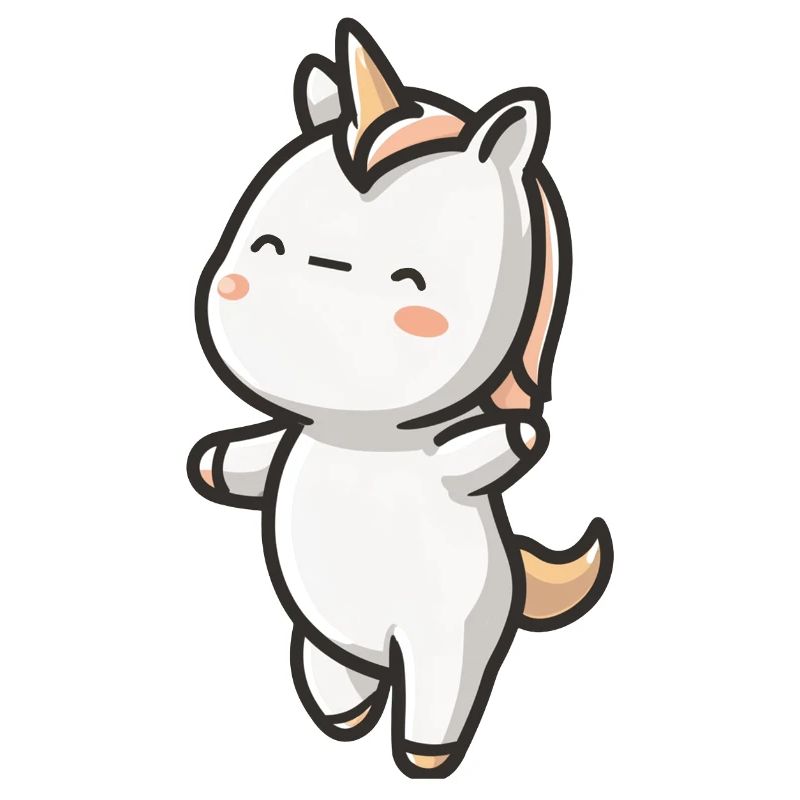 bébé licorne qui danse
