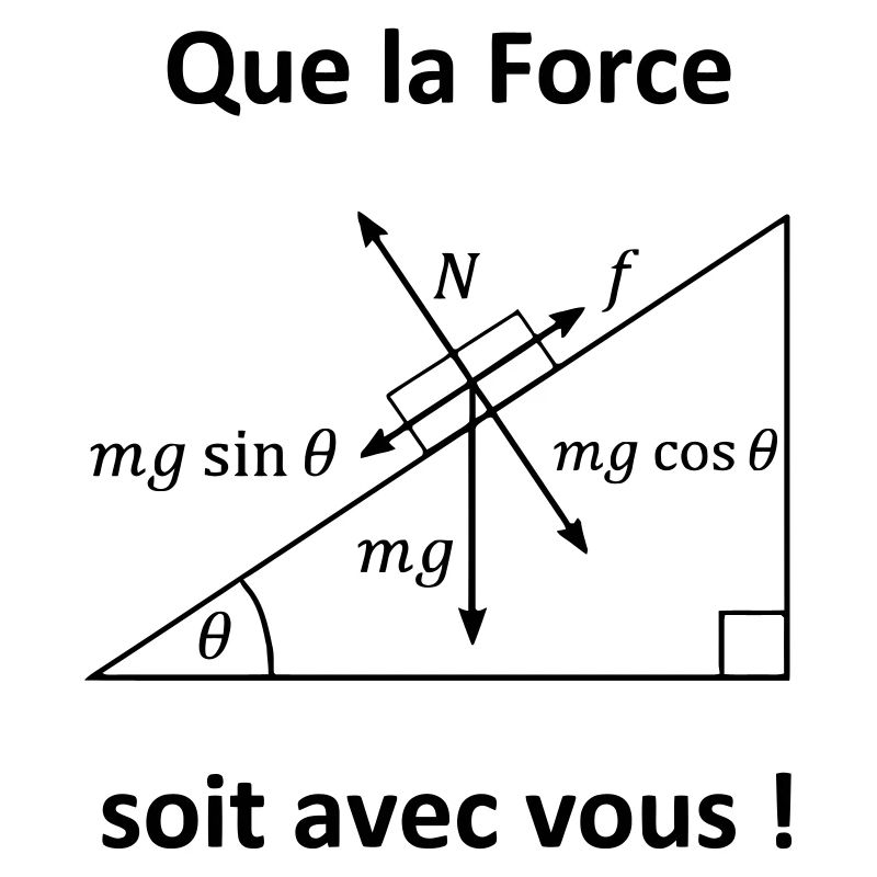 Que la Force soit avec vous T shirt humour maths