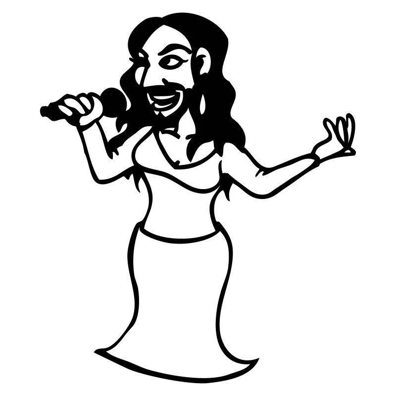 Frau mit Bart Drag Queen Transvestit