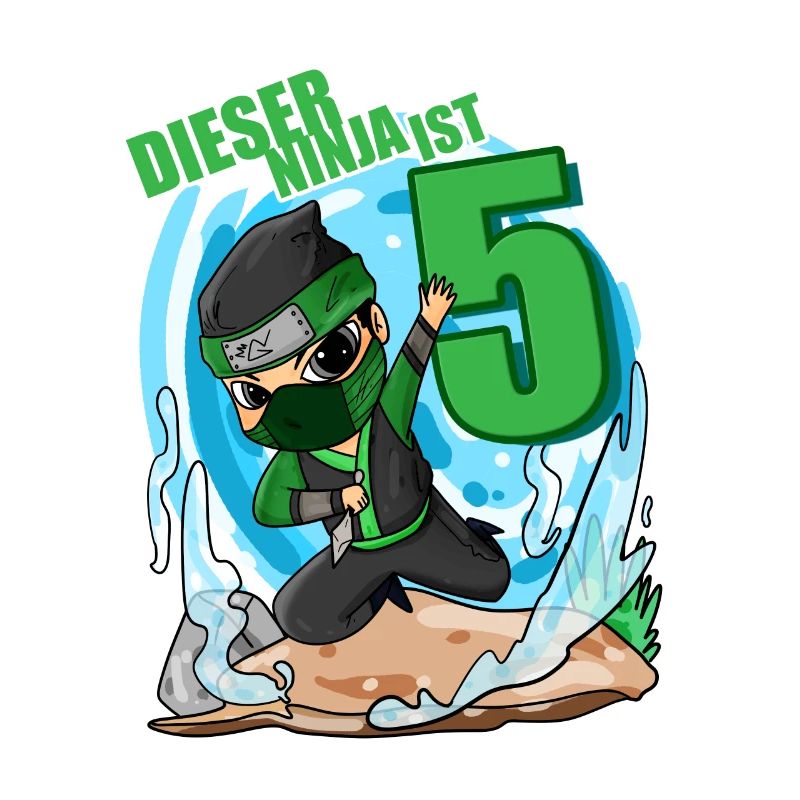 5 Jahre Junge Ninja - 5 Geburtstag - Ich bin 5