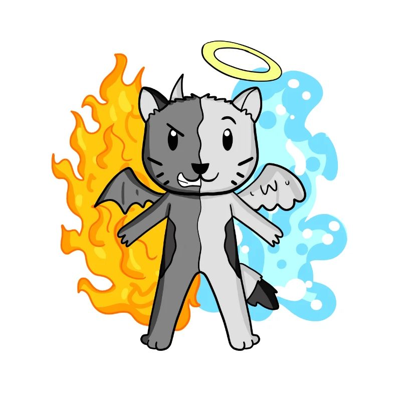 Cat Cat Breed Devon Rex - Angel and Devil