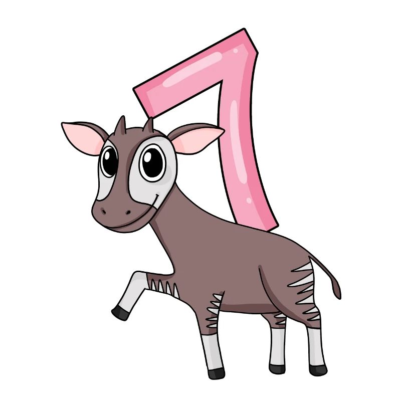 Mädchen 7 Jahre alt Okapi 7. Geburtstag Geschenk