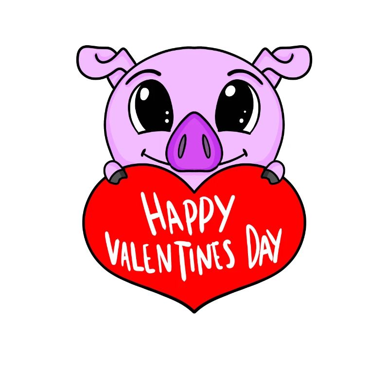 Cochon de cœur de la Saint-Valentin