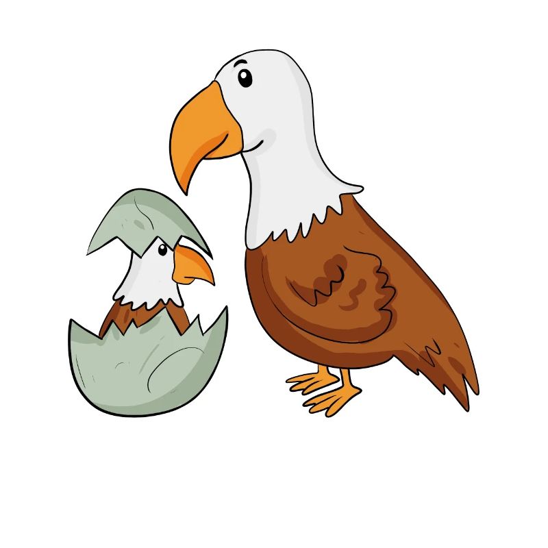 Famille Eagle - Aigle avec bébé - Eagle Motif