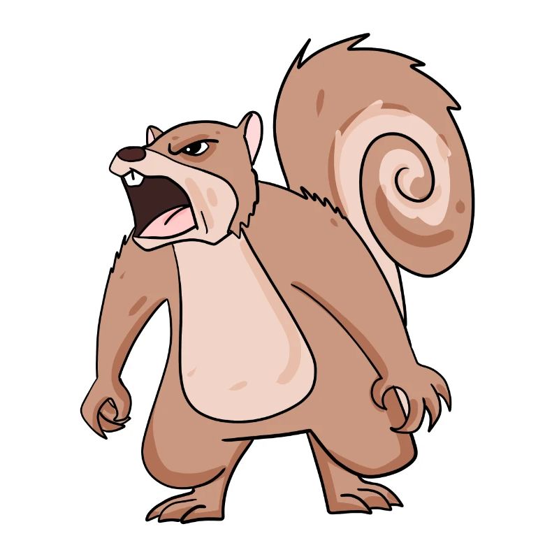 wütendes Eichhörnchen