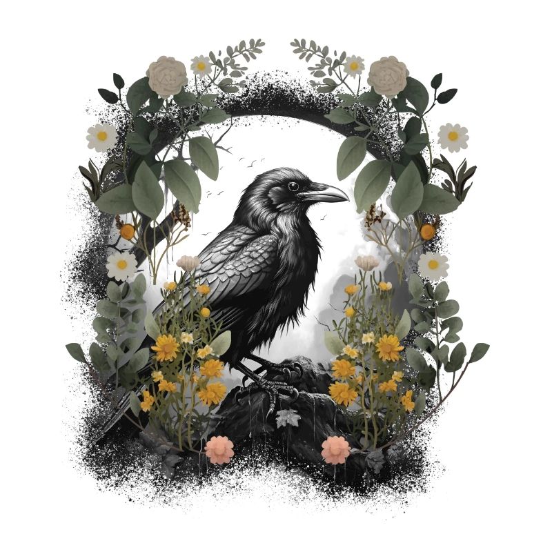 Raven, Nature, Flowers, Crow, Ravens, Crows, Dark Spring