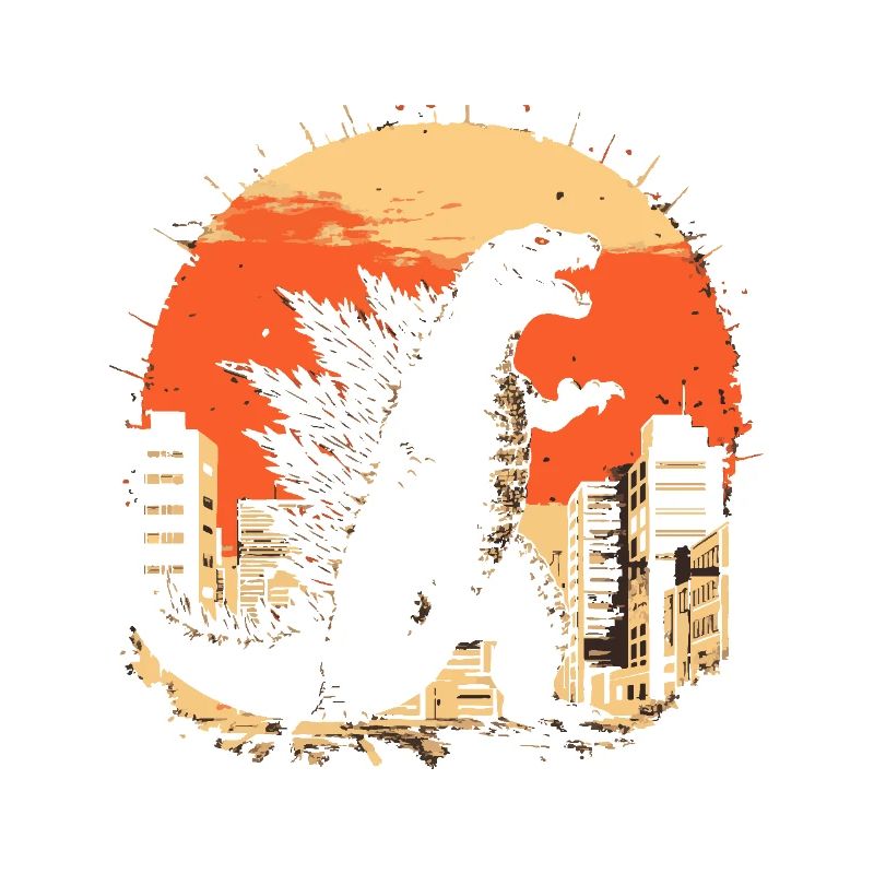 Kaiju Monster Design Sunset Geschenkidee