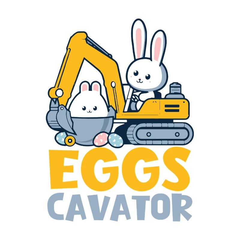 Eggs Cavator with Cute Rabbits