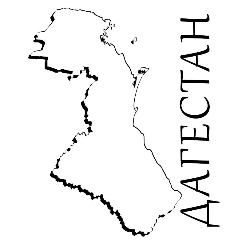 (RU) Dagestan map as outline DA