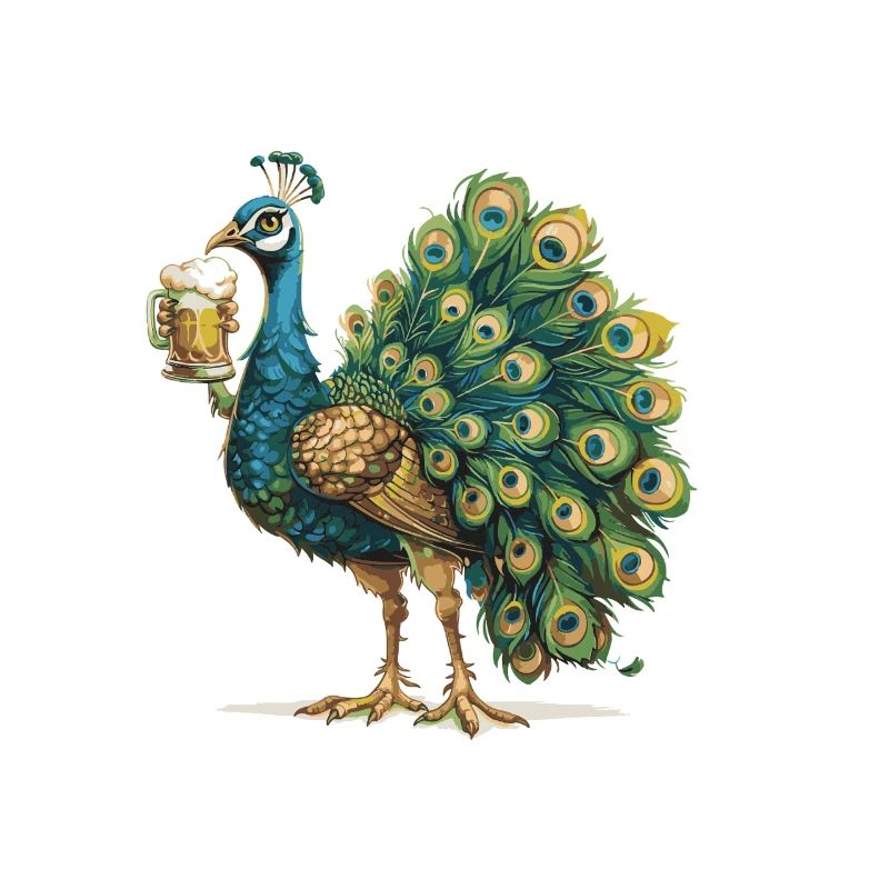 Bière Peacock Bird Drôle
