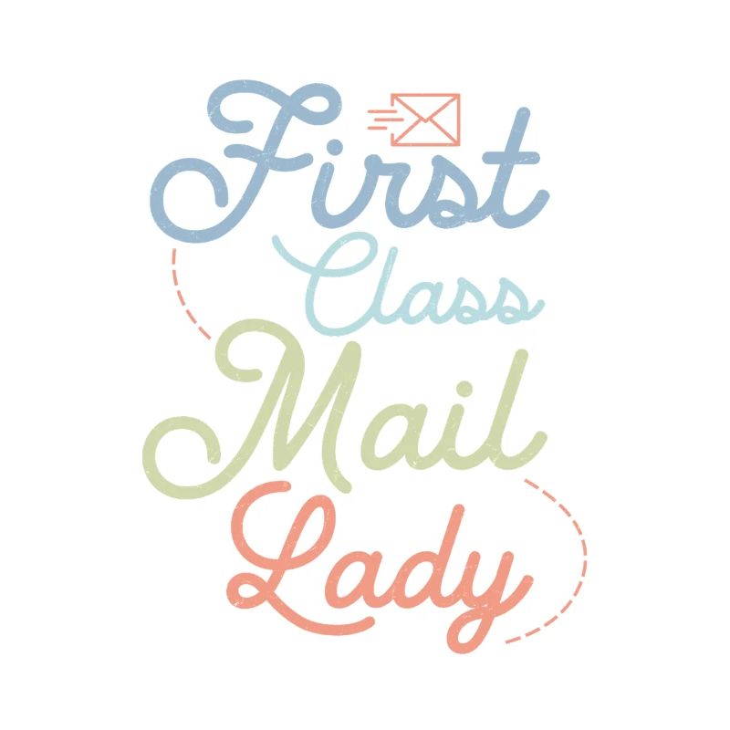 Courrier de première classe Lady Postal Worker Mail
