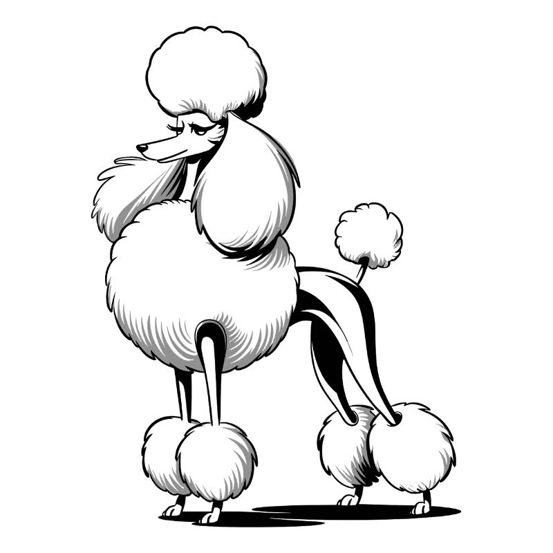 Caniche élégant au look élégant