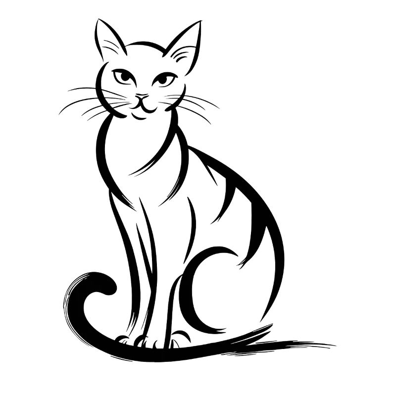 Une beauté de chat élégante dans un look minimaliste