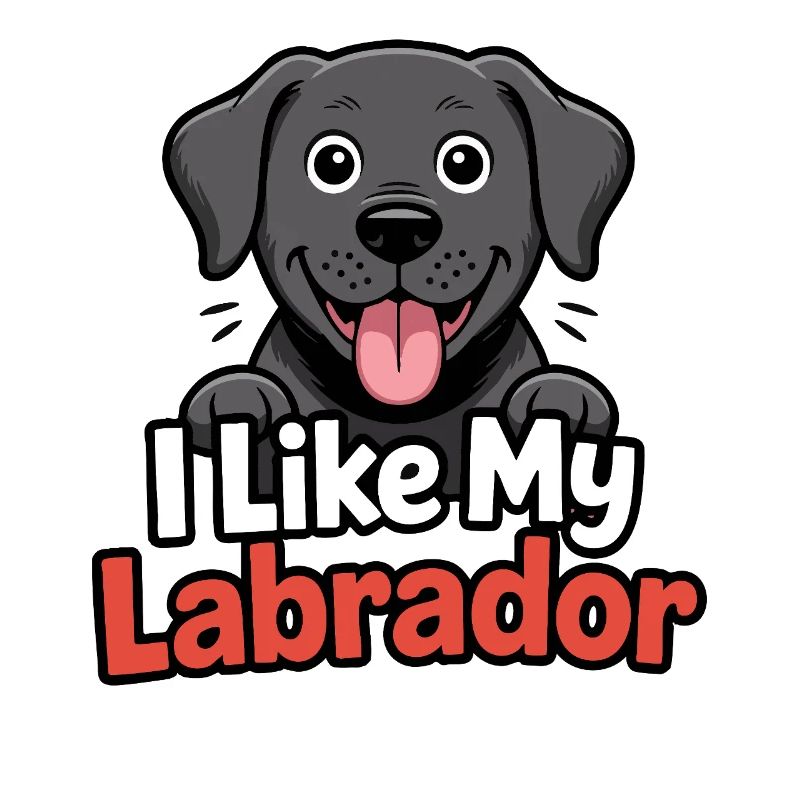 J’aime mon chien labrador que j’adore