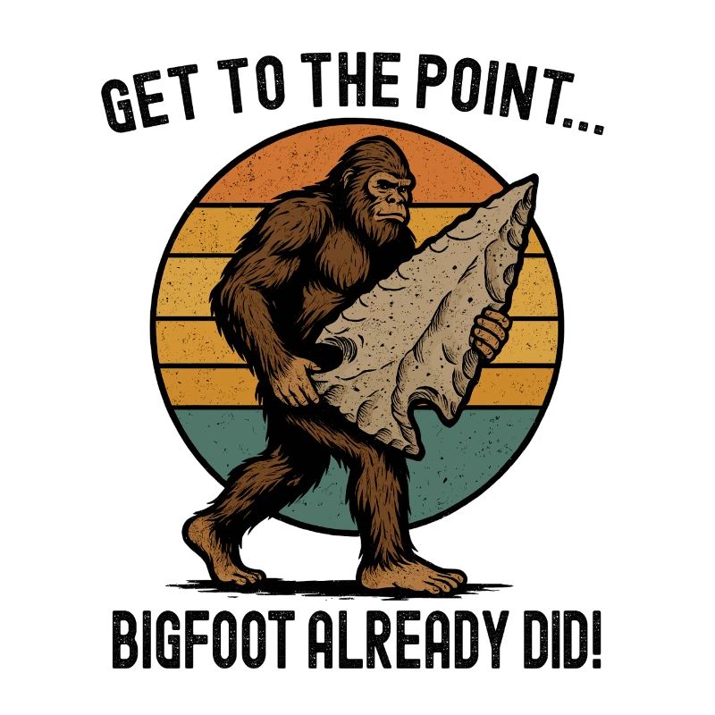 Bigfoot avec pointe de flèche Drôle de chasse à la pointe de flèche