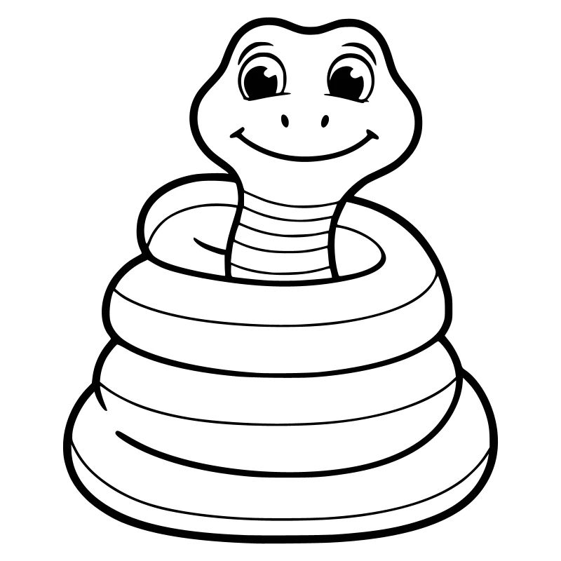 Chubby snake as vector illustration