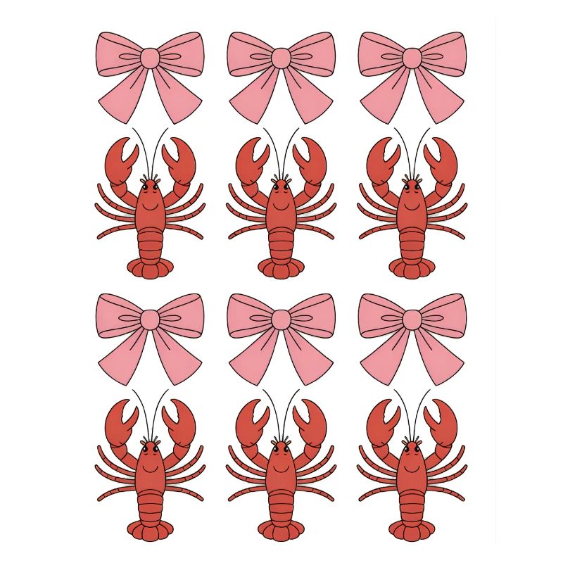 Coquette Lobster Bows Pattern