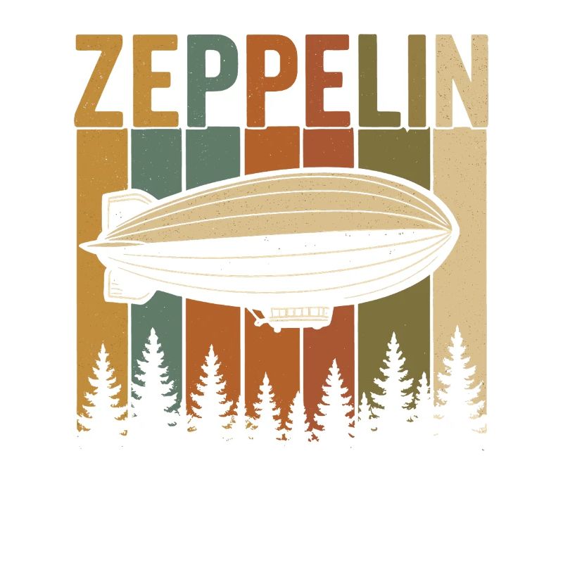 Conception rétro du dirigeable Zeppelin