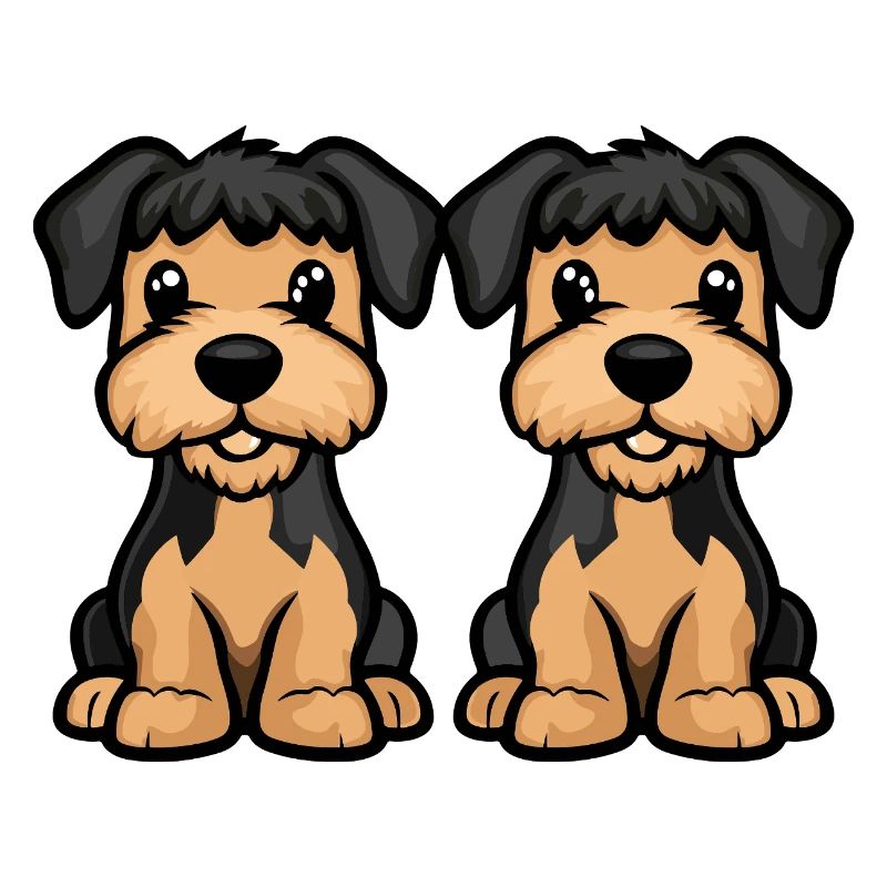 Airedale Terrier Dog Comic