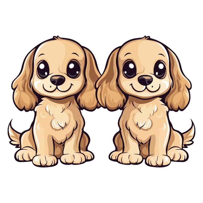 Cocker Spaniel Hund Comic