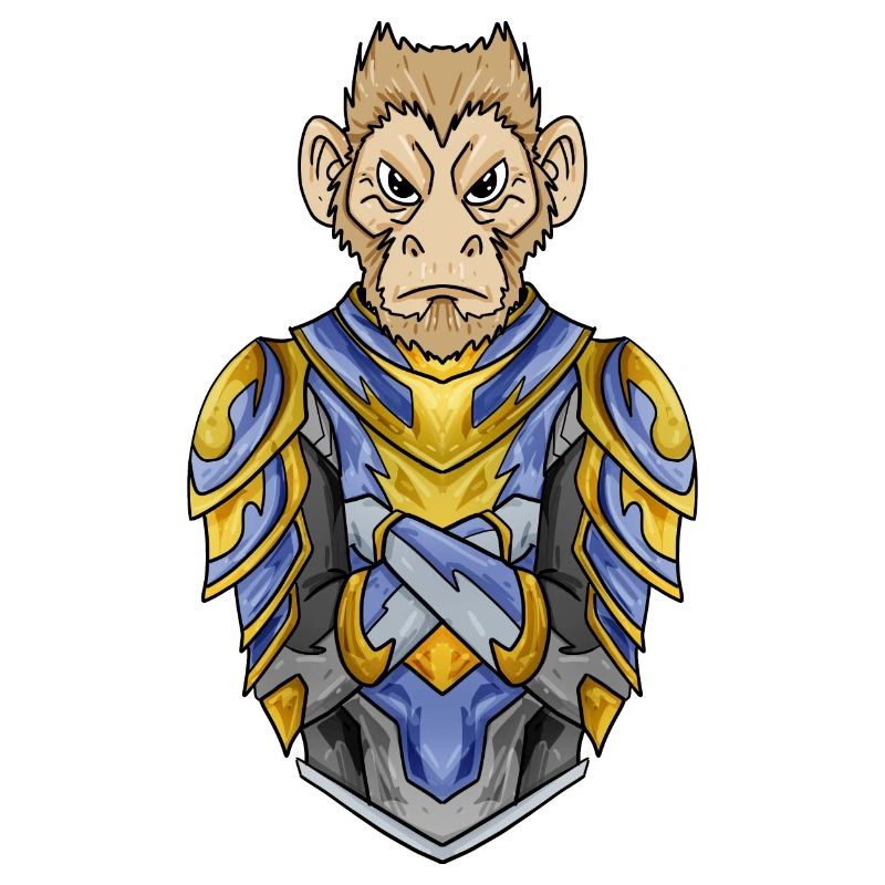 Knight Monkey with Armor Crusader