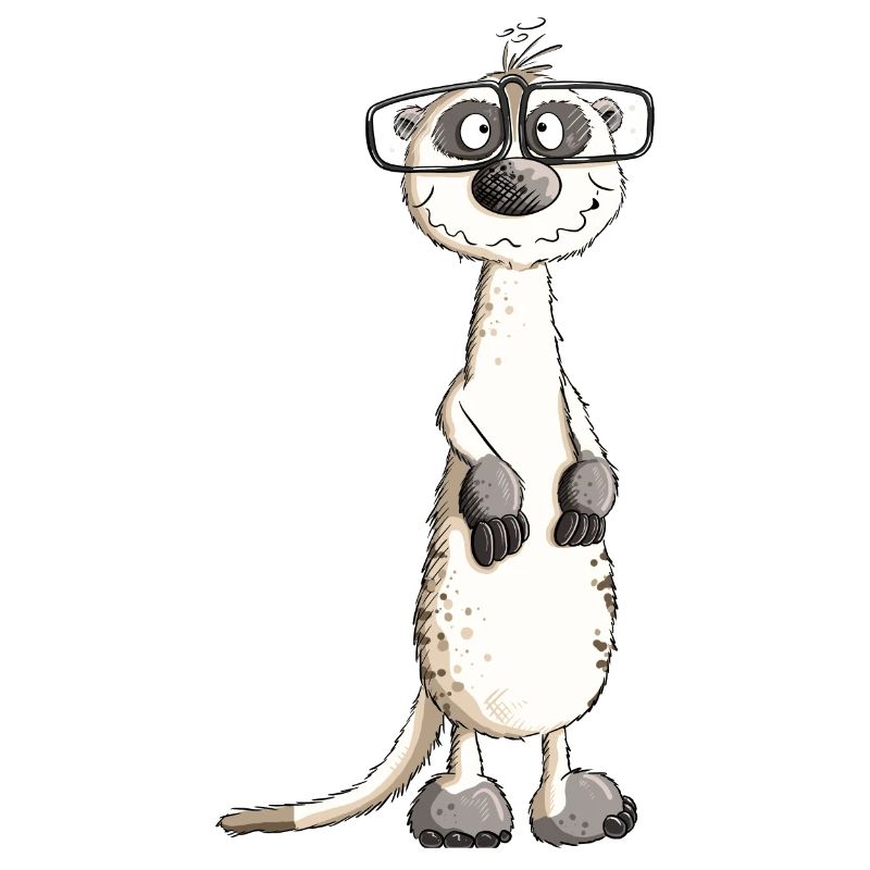 Funny Nerd Man Meerkat I Nerd