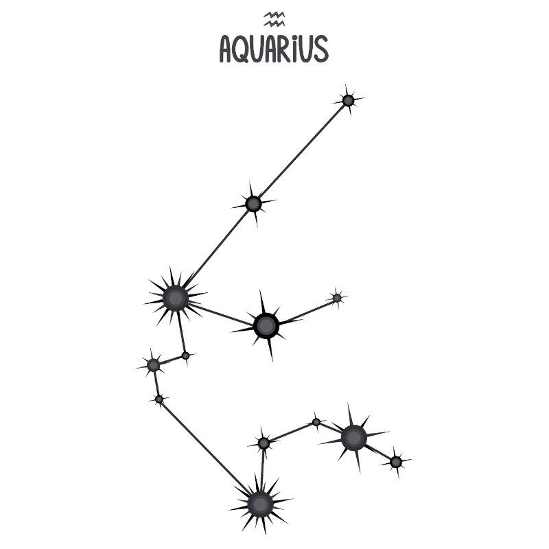 Wassermann Sternzeichen Sternbild Schwarz & Grau