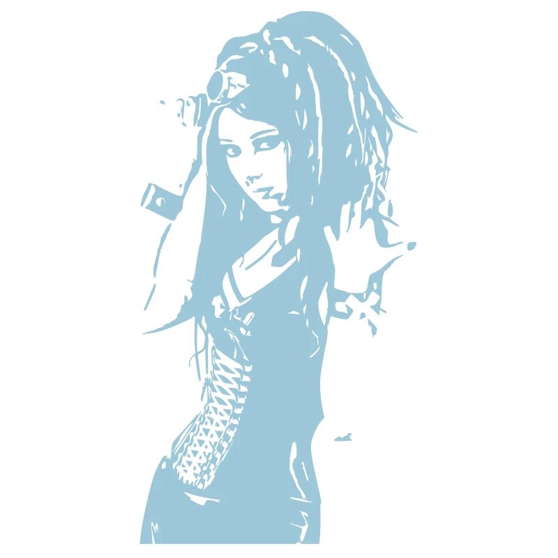 Blaue Silhouette